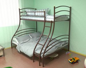 Кровать металлическая двухъярусная Глория